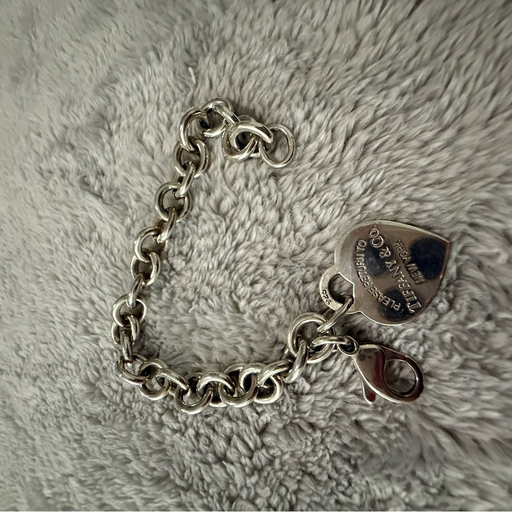 Tiffany & Co. Silver Heart Charm Bracelet
